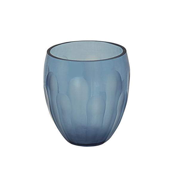 # 16019-1 Blue Glass Votive Candle Holder 3-1/2