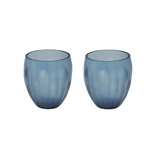 # 16019-2 Blue Glass Votive Candle Holder 3-1/2" Diameter x 4" Height, 2 Pack