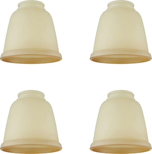 # 23167-4 Tranditional Amber Ceiling Fan Replacement Glass Shade.2-1/8"Fitter,4-5/8"Diameter x 4-5/8"Height.4 Pack