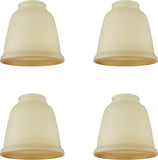 # 23167-4 Tranditional Amber Ceiling Fan Replacement Glass Shade.2-1/8"Fitter,4-5/8"Diameter x 4-5/8"Height.4 Pack