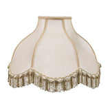 # 30304 Transitional Scallop Bell Shape Spider Construction Lamp Shade in Beige, 17" wide (6" x 17" x 12")