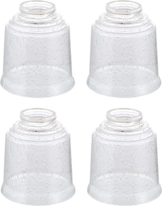 # 23158-4 Transitional Clear & Seeded Ceiling Fan Replacement Glass Shade.2-1/8"Fitter,4-1/2"Diameter x 4-7/8"Height.4 Pack