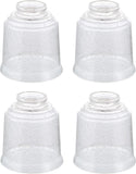 # 23158-4 Transitional Clear & Seeded Ceiling Fan Replacement Glass Shade.2-1/4"Fitter,4-1/2"Diameter x 4-7/8"Height.4 Pack