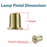 # 20051 2 Pack, Lamp Finial in Polished Brass Finish, 1" Tall