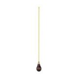 # 20501-11, 12" Walnut Finish Wooden Knob Pull Chain with Metal Top in Polished Brass