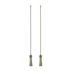 # 20505-22, 12" Plated Bronze Finish Metal Knob with Pull Chain, 2 Pack