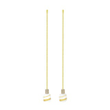 # 20509-12, 12" Cream with Yellow Line Glass Knob with Pull Chain in Copper, 2 Pack