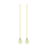 # 20510-22, 12" Light Green with Green Grain Glass Knob with Pull Chain in Copper, 2 Pack