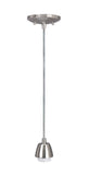 # 21037-11 , One-Light Hanging Socket Mini Pendant Kit in Satin Nickel and 4 feet of SVT Cord