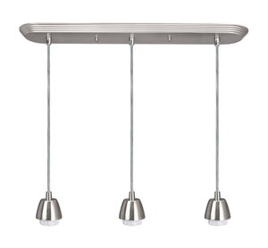 # 21038-11 , Three-Light Hanging Socket Mini Pendant Kit in Satin Nickel and 4 feet of SVT Cord