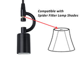 # 21043-1, One-Light Plug-In Swag Pendant Light Conversion Kit in Matte Black