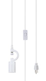 # 72189-21 One-Light Plug-In Swag Pendant Light Conversion Kit with Transitional Hardback Empire Fabric Lamp Shade, Off White, 13" width