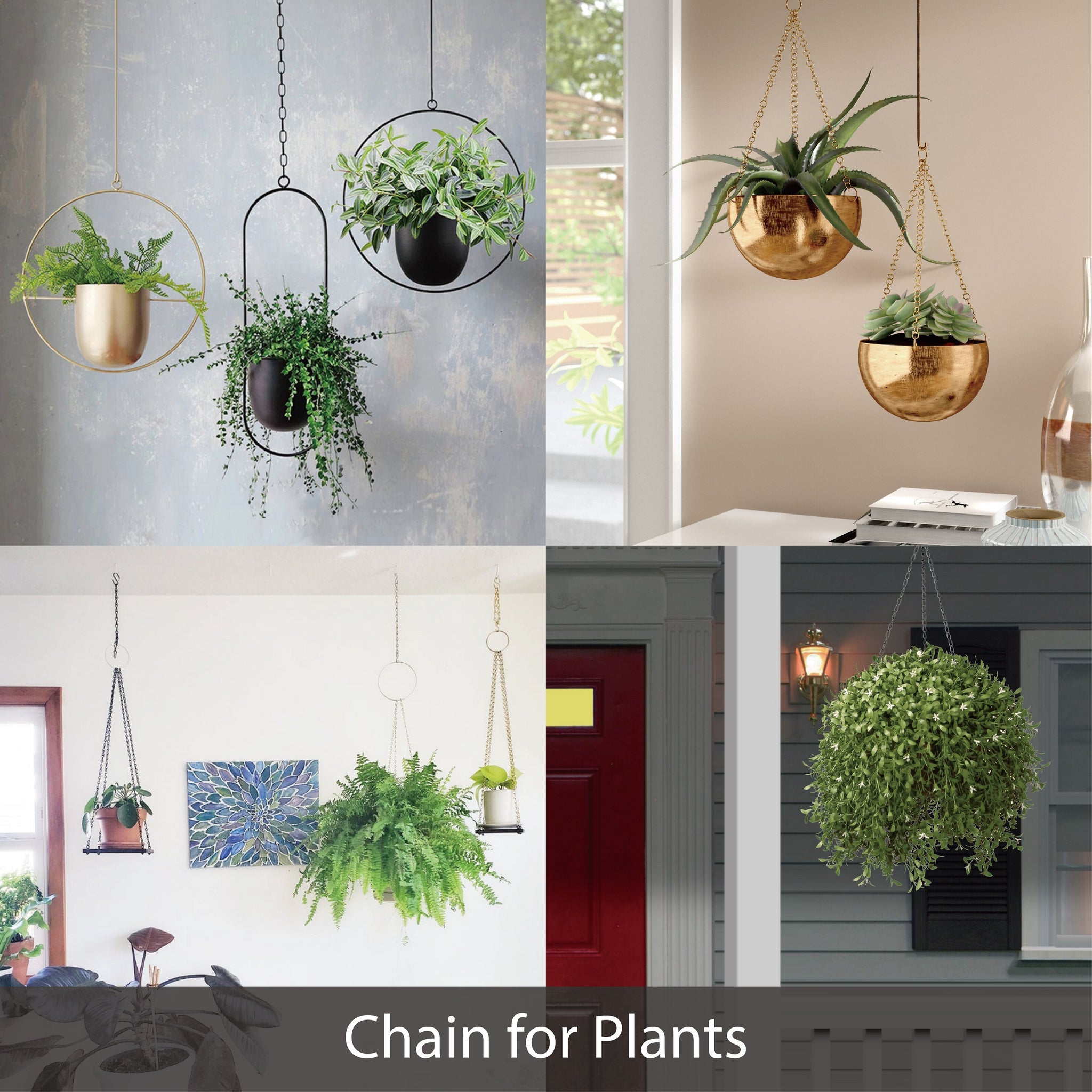 white chain for hanging plants Aspen Creative Corporation Decorative Light Fixture Chain; White