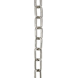 # 21105-21,Steel 10 Feet Heavy Duty Chain for Hanging Up Maximum Weight 120 Pounds-Lighting Fixture/Swag Light/Plant in Stin Nickel.6 Gauge.