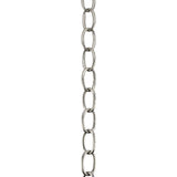 # 21106-11,Steel 10 Feet Heavy Duty Chain for Hanging Up Maximum Weight 50 Pounds-Lighting Fixture/Swag Light/Plant in Nickel.9 Gauge.