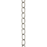 # 21106-31,Steel 10 Feet Heavy Duty Chain for Hanging Up Maximum Weight 50 Pounds-Lighting Fixture/Swag Light/Plant in Brushed Nickel.9 Gauge.