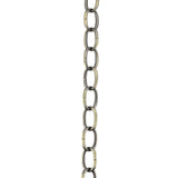 # 21106-51,Steel 10 Feet Heavy Duty Chain for Hanging Up Maximum Weight 50 Pounds-Lighting Fixture/Swag Light/Plant in Antique Brass.9 Gauge.