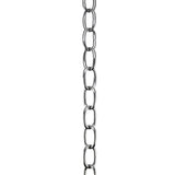 # 21106-71, Steel 10 Feet Heavy Duty Chain for Hanging Up Maximum Weight 50 Pounds-Lighting Fixture/Swag Light/Plant in Chrome. 9 Gauge.