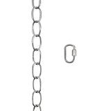 # 21107-71, Steel 20 Feet Heavy Duty Chain & Quick Link Connector for Hanging Up Maximum Weight 40 Pounds in Chrome