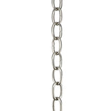 # 21114-31,Steel 3 Feet Heavy Duty Chain for Hanging Up Maximum Weight 60 Pounds-Lighting Fixture/Swag Light/Plant in Brushed Nickel.8 Gauge.