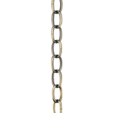 # 21114-51,Steel 3 Feet Heavy Duty Chain for Hanging Up Maximum Weight 60 Pounds-Lighting Fixture/Swag Light/Plant in Antique Brass.8 Gauge.