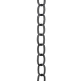 # 21114-91,Steel 3 Feet Heavy Duty Chain for Hanging Up Maximum Weight 60 Pounds-Lighting Fixture/Swag Light/Plant in Matt Black.8 Gauge.