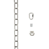 # 21116-21,Steel 15 Feet Heavy Duty Chain & Quick Link Connector for Hanging Up Maximum Weight 50 Pounds-Lighting Fixture/Swag Light/Plant in Satin Nickel.9 Gauge.