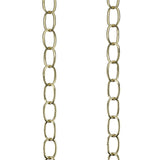 # 21118-42,Steel 3 Feet Heavy Duty Chain for Hanging Up Maximum Weight 40 Pounds-Lighting Fixture/Swag Light/Plant in Brass Plated.11 Gauge.