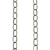 # 21118-52,Steel 3 Feet Heavy Duty Chain for Hanging Up Maximum Weight 40 Pounds-Lighting Fixture/Swag Light/Plant in Antique Brass.11 Gauge.