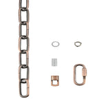# 21119-01,Steel 1 Feet Heavy Duty Chain & Quick Link Connector for Hanging Up Maximum Weight 120 Pounds-Lighting Fixture/Swag Light/Plant in Bronze.6 Gauge.