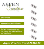 # 21316-X Beaded Chain Connectors, 6 Pack