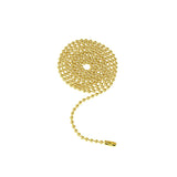 # 21318 3-Feet Beaded Pull Chain with Connector in Polished Brass