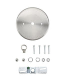 # 21505-2X, Brushed Nickel Contemporary Chandelier Fixture Canopy Kit, 5-1/8" Diameter with Loop, 7/16" Center Hole