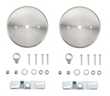 # 21505-2X, Brushed Nickel Contemporary Chandelier Fixture Canopy Kit, 5-1/8" Diameter with Loop, 7/16" Center Hole