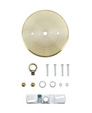 # 21505-4X, Antique Brass Contemporary Chandelier Fixture Canopy Kit, 5-1/8" Diameter with Loop, 7/16" Center Hole