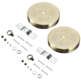 # 21505-4X, Antique Brass Contemporary Chandelier Fixture Canopy Kit, 5-1/8" Diameter with Loop, 7/16" Center Hole