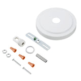 # 21508-2X, Matte White Transitional Chandelier Fixture Canopy Kit, 5-1/2" Diameter with Collar Loop, 1" Center Hole