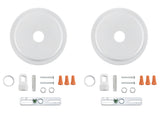# 21508-2X, Matte White Transitional Chandelier Fixture Canopy Kit, 5-1/2" Diameter with Collar Loop, 1" Center Hole