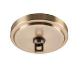 # 21508-4X, Warm Brass Transitional Chandelier Fixture Canopy Kit, 5-1/2" Diameter with Collar Loop, 1" Center Hole