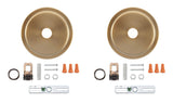 # 21508-4X, Warm Brass Transitional Chandelier Fixture Canopy Kit, 5-1/2" Diameter with Collar Loop, 1" Center Hole