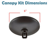 # 21511-1X Contemporary Chandelier Fixture Canopy Kit, 5" Diameter with Collar Loop, 1" Center Hole, Oil Rubbed Bronze, 1 Sets/Pack