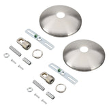 # 21511-2X Contemporary Chandelier Fixture Canopy Kit, 5" Diameter with Collar Loop, 1" Center Hole, Brushed Nickel, 1 Sets/Pack
