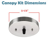 # 21512-3X Contemporary Fixture Canopy Kit, 5-1/8" Diameter, 7/16" Center Hole, Brushed Nickel, 1 Sets/Pack
