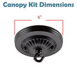 # 21514-1X Traditional Fixture Canopy Kit, 5" Diameter with Hook, 7/16" Center Hole, Oil Rubbed Bronze, 1 Sets/Pack