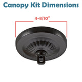 # 21516-1X Transitional Fixture Canopy Kit, 5-1/4 Diameter with Collar Loop, 1" Center Hole, Oil Rubbed Bronze, 1 Sets/Pack
