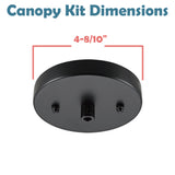 # 21518-1X Contemporary Fixture Canopy Kit, 4-3/4" Diameter, 7/16" Center Hole, Matte Black, 1 Sets/Pack