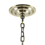 # 21520-2X Transitional Fixture Canopy Kit, 5-1/4" Diameter with Collar Loop, 1" Center Hole, Antique Brass, 6Ft Heavy Chain, 1 Sets/Pack