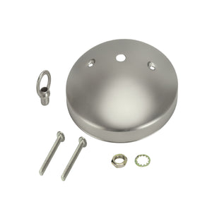 # 21524-X Modern Light Fixture Canopy Kit, 5" Diameter with Collar Loop, 7/16" Center Hole, Brushed Pewter