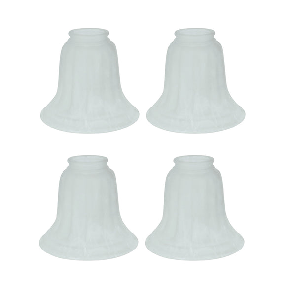 # 23008-4 Transitional Style Replacement Bell Shaped Faux Alabaster Glass Shade, 2 1/4