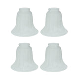 # 23008-4 Transitional Style Replacement Bell Shaped Faux Alabaster Glass Shade, 2 1/4" Fitter Size, 4 3/4" high x 5 1/2" diameter, 4 Pack